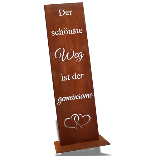 Rostikal Deko Gartenschild 55 Cm Wetterfestes Vintage Spruchschild