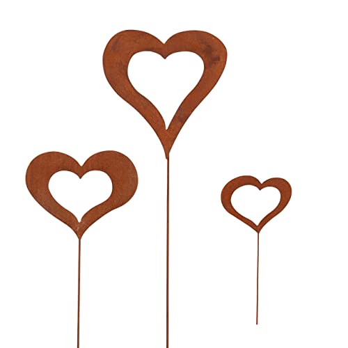 Unus Gartendeko Gartenstecker Blumentopf Deko Stecker Herz Aus