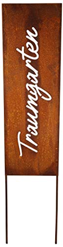 Schild Spruchtafel Gartenschild Edelrost Rostige Gartendeko 115cm Edelrost