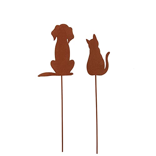 Unus Garden Hund Und Katze Gartenstecker 2er Set