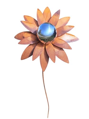 Bornh Ft Gartenstecker Blume Metall Gartendeko Rost Edelrost