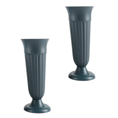 Hiakdoft 2 St Ck Kunststoff Grabvasen Mit Erdspie