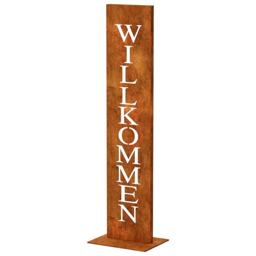 Loftplus Rost Metall Willkommen Schild For Garten Deko