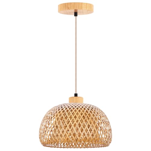 Frideko Home Pendelleuchte Rattan Nat Rlicher Bambus H