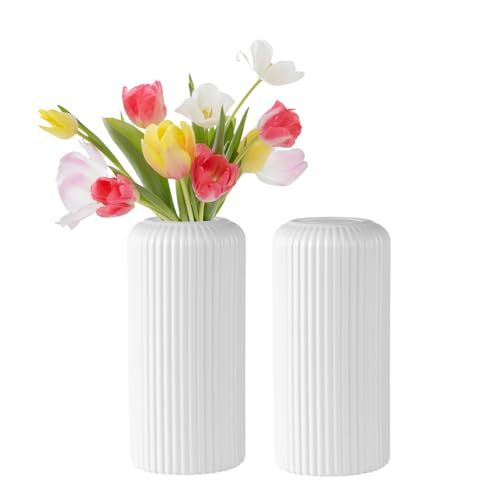 Fyfjur Vase Kunststoff 2 St Ck Blumenvase Wei