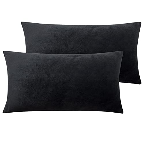 Soifox 2er Set Kissenbezug 40 X 80 Anthrazit