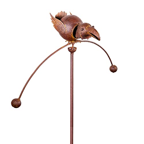 Cim Edelrost Gartenstecker Vogel Gartenpendel Abmessung 47 X