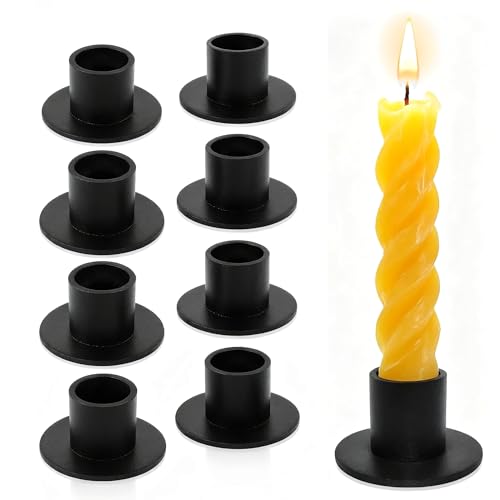 Flowerun 8 St Ck Kerzenst Nder Schwarz Metall
