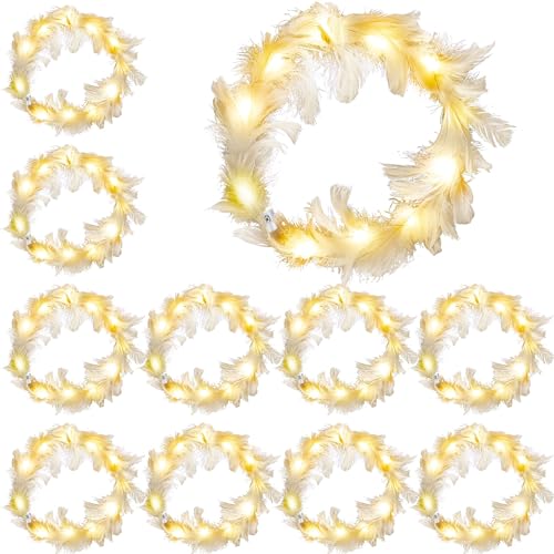 Led Feder Stirnb Nder 10 St Ck Haarkranz