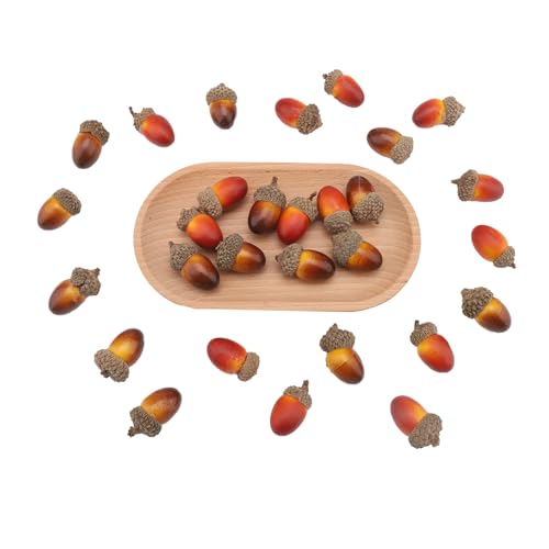 Parpix 30 St Ck K Nstliche Eicheln Herbstdeko