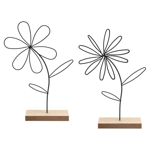 Zmdmah Aufsteller Blume 2er Set Premium Metall Blume