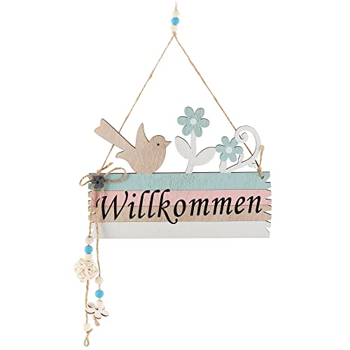 Com Four T Rschild Willkommen Deko Schild Fr