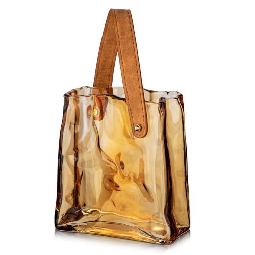 17cm Glas Blumenvase Bernsteinvase F R Blumen Moderne