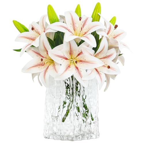 Olrla 6pcs K Nstliche Lilien Kurzer Stiel Fake