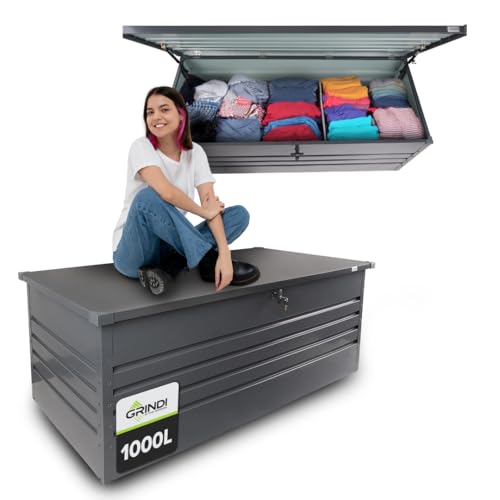 Grindi Gartenbox Metall Kissenbox Auflagenbox 1000l 185x82x75 Orto