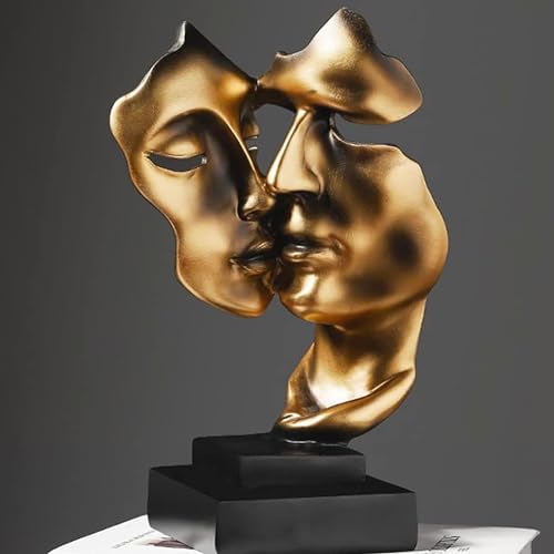 Chsg Silence Is Gold Denker Statue Abstrakte Gesichtsstatuen