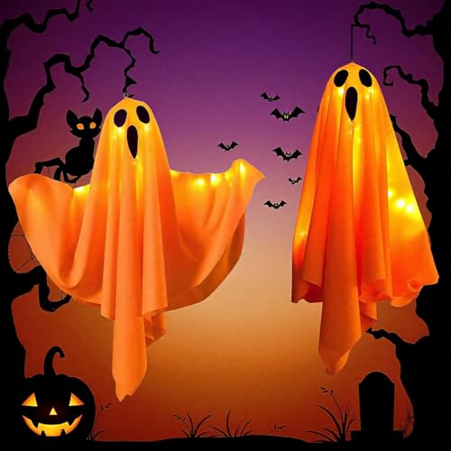 Ovoisstiy Halloween Deko Geist 2 St Ck Led
