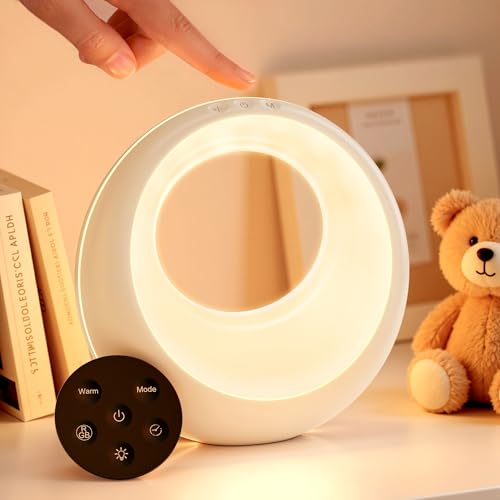 Auxmir Led Nachttischlampe Touch Dimmbar Rund Rgb Farbwechsel