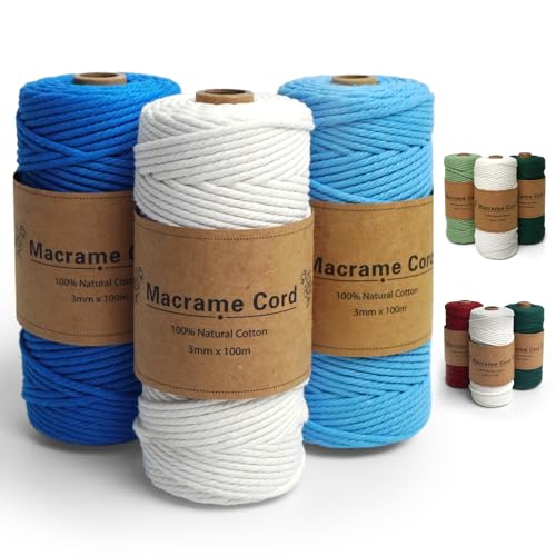 Makramee Garn 3er Set Makramee Garn 3mm X