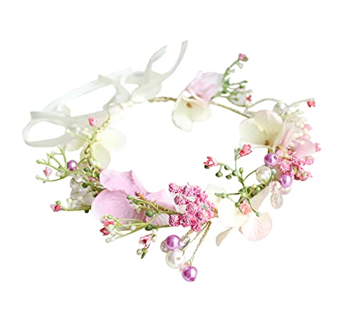 Vivivalue Boho Blumenkrone Verstellbar Blumenkranz Blumenkranz Blumen Kopfschmuck