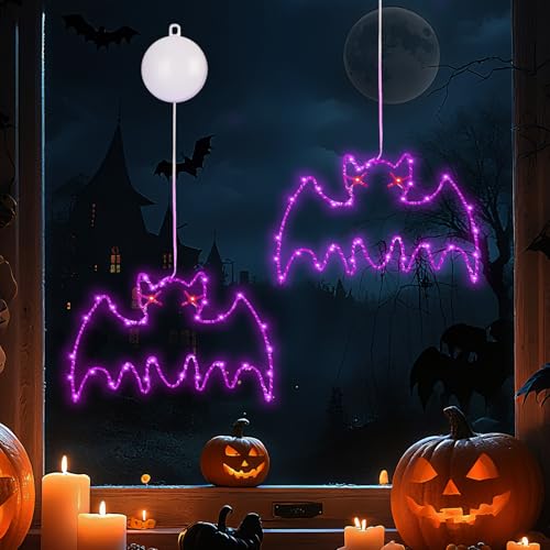 Halloween Deko Fenster Licht 2 St Ck Led