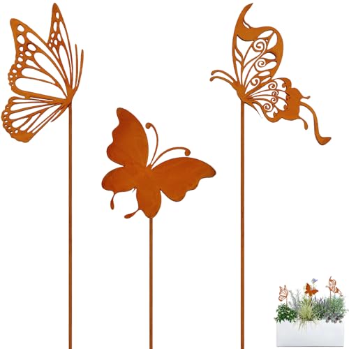 Ljevandria Gartenstecker Rost Schmetterling Gartendeko F R Drau