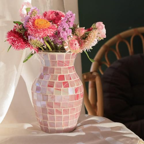 Pink Glasvase F R Blumen Moderne Boho Blumenvase