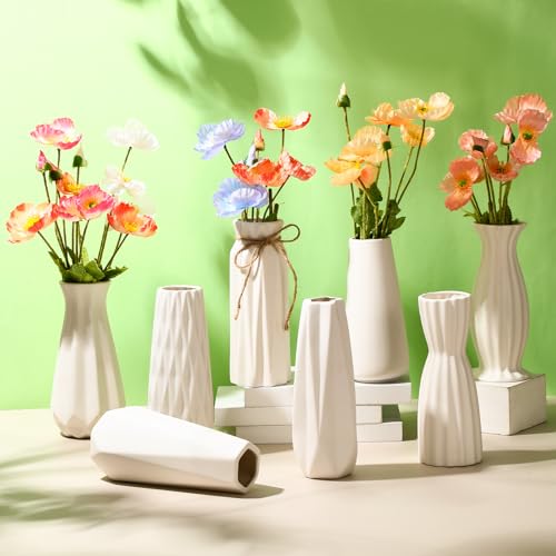 Qinyoung Keramikvasen 8 St Ck Wei E Keramikvase