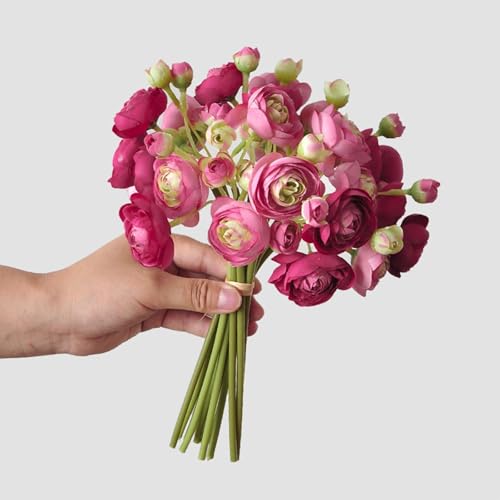 12 St Ck Ranunkeln K Nstliche Blumen Seidenblumen