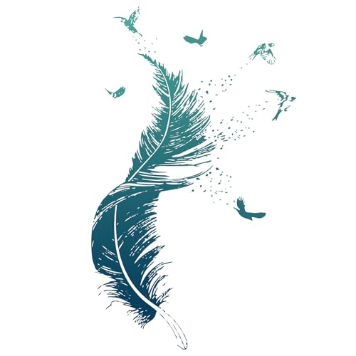 Wandtattoo Feder Wandsticker Blau Wandtattoo Wohnzimmer Wandtattoo Schlafzimmer