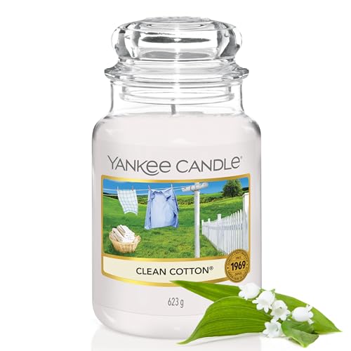 Yankee Candle Duftkerze Im Glas Gro Clean Cotton