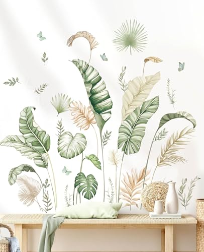 Donvuka Wandtattoo Wohnzimmer Boho Palmen Bl Tter Wandaufkleber