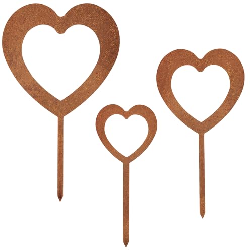 Extravagant 3er Set Herzen Stecker Gro Gartendekoration Wohnungsdeko