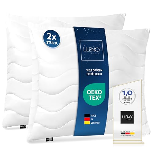 Lileno Home Kopfkissen 80x80 Cm 2er Set Medium