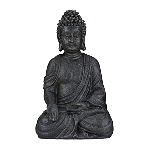 Relaxdays Buddha Figur Sitzend 40 Cm Hoch Feng