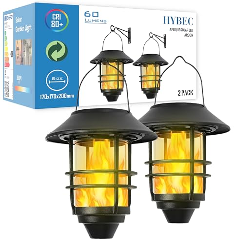 Hybec Led Fackeln Mit Flammeneffekt Solar Solarlampen F