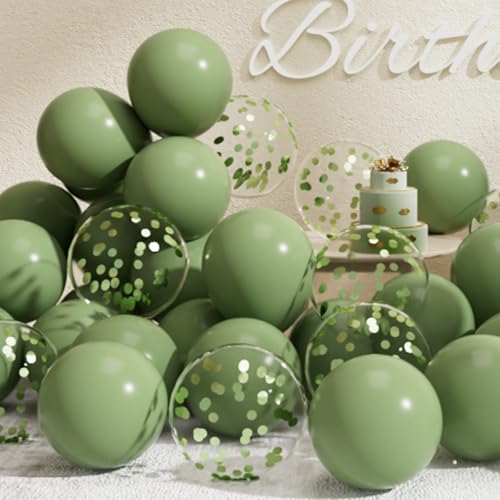 Suwen Salbeigr Ne Luftballons Und Konfetti Luftballons Set