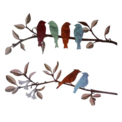 Bgjjgt Metall Gartendekoration 2 St Ck Vogel Wandkunst