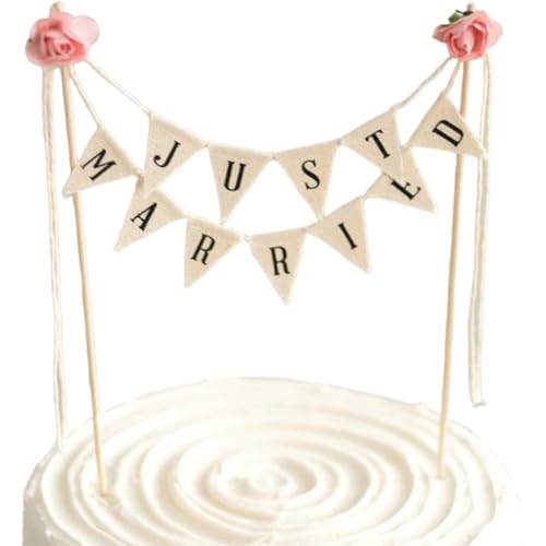 Cake Topper Hochzeit Vintage Wedding Wimpelkette Just Married