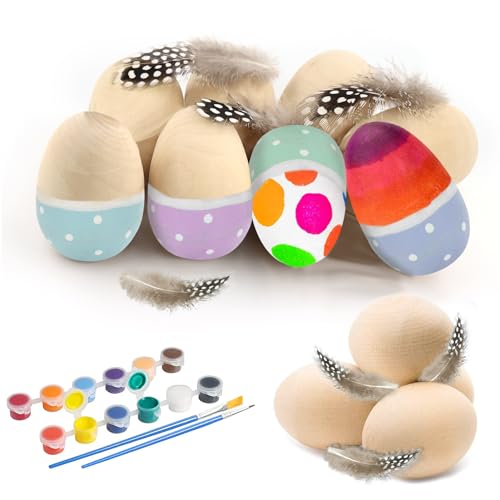 Holz Ostereier Zum Bemalen 12 St Ck Diy