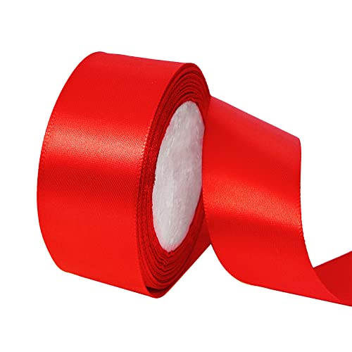 Popoyu Satinband Rot 40mm 23 Meters Dekoration Geschenkband