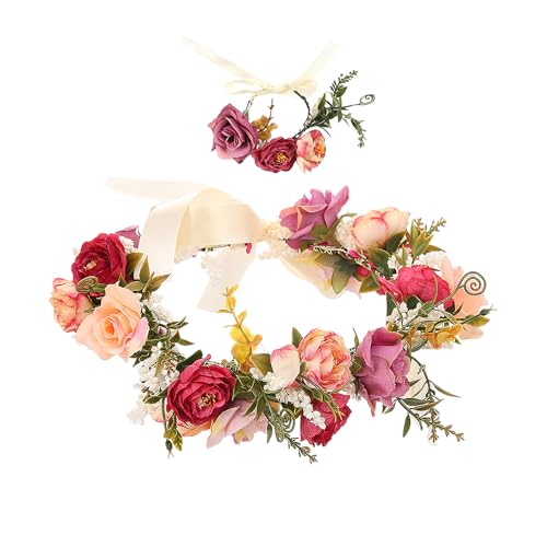 1 St Ck Blumenkranz Stirnband Und Blumenarmband Blumen