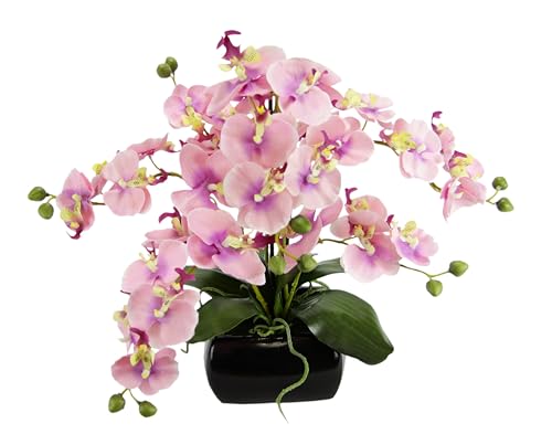 Kunstblume Schmetterling Orchidee 40cm Mit Bl Tter Und
