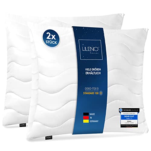 Lileno Home Kopfkissen 80x80 Cm 2er Set Medium