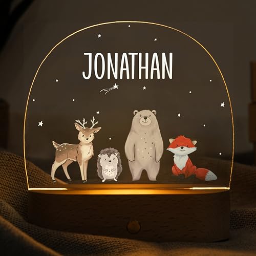 Personalisiertes Nachtlicht Baby Dimmbar Nachtlampe Baby Geschenk Baby