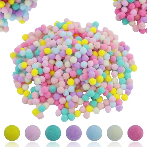 500 Bunte Pompons Zum Basteln 10mm Filzkugeln Bunt