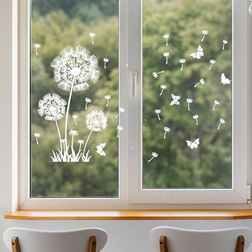 L Wenzahn Wandsticker Pusteblume Fensterbilder Wiederverwendbare L Wenzahn