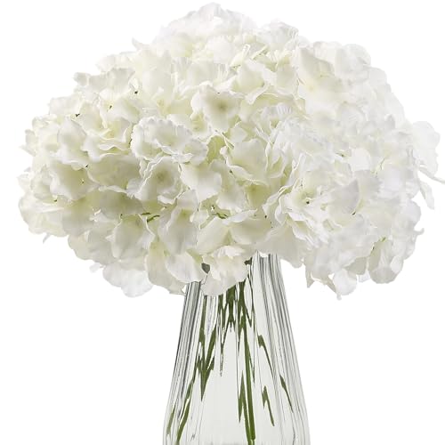 Hnvner 6 St Ck Hortensien Kunstblumen Wei K
