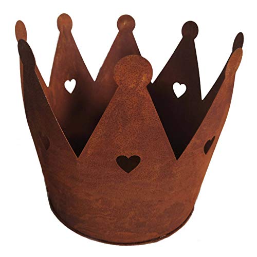 Unus Krone Rost Mit Herzen Gartendeko Rostoptik Edelrostrost