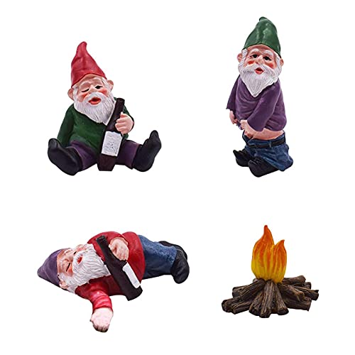 Gartendeko Figuren 4 St Cke Miniatur Gartenzwerge Gartenfigur